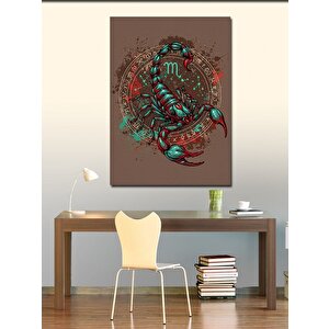 Kanvas Tablo Akrep Ve Astrolojik Simgeler 50x70 cm