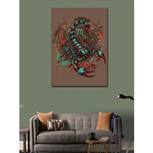 Kanvas Tablo Akrep Ve Astrolojik Simgeler 50x70 cm