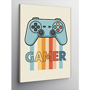 Kanvas Tablo Gamer Kontrolcü Deseni 100x140 cm
