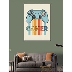 Kanvas Tablo Gamer Kontrolcü Deseni 100x140 cm