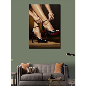Kanvas Tablo Topuklu Ayakkabılar Ve Zarafet 70x100 cm