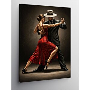 Kanvas Tablo Kırmızı Elbiseli Tango 50x70 cm