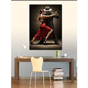 Kanvas Tablo Kırmızı Elbiseli Tango 50x70 cm