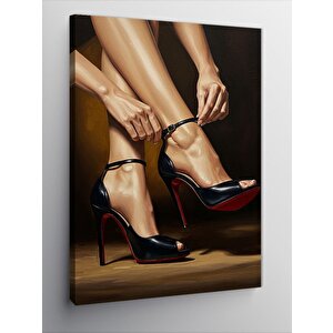 Kanvas Tablo Topuklu Ayakkabılar Ve Zarafet 100x140 cm