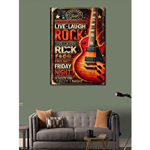 Kanvas Tablo Live Laugh Rock Afişi 100x140 cm
