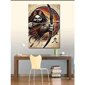 Kanvas Tablo Okçu Ve Hedef 100x140 cm