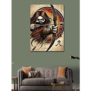 Kanvas Tablo Okçu Ve Hedef 100x140 cm