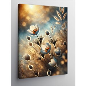 Kanvas Tablo Pamuk Dalları Çizimi 50x70 cm