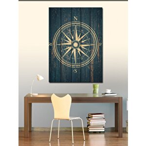 Kanvas Tablo Antik Pusula Deseni 50x70 cm