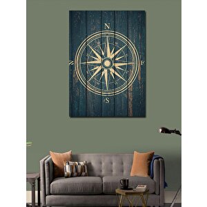 Kanvas Tablo Antik Pusula Deseni 50x70 cm