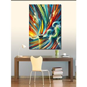 Kanvas Tablo Renkli Yelken Ve Hareket 100x140 cm