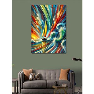 Kanvas Tablo Renkli Yelken Ve Hareket 100x140 cm