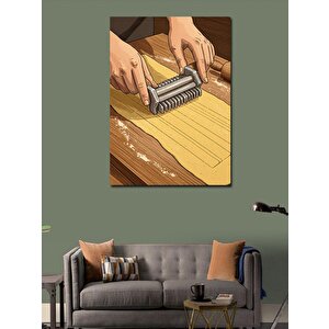 Kanvas Tablo Makarna Açan Eller 70x100 cm