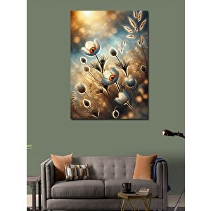 Kanvas Tablo Pamuk Dalları Çizimi 100x140 cm