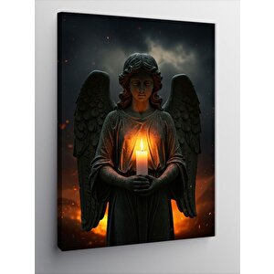 Kanvas Tablo Mum Tutan Melek 70x100 cm