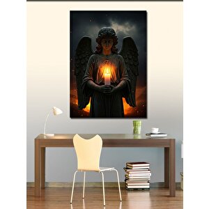Kanvas Tablo Mum Tutan Melek 70x100 cm