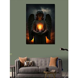 Kanvas Tablo Mum Tutan Melek 70x100 cm
