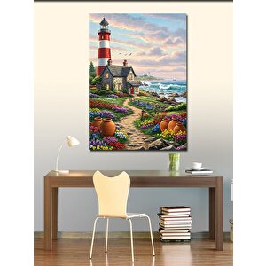 Kanvas Tablo Liman Ve Fener Manzarası 50x70 cm