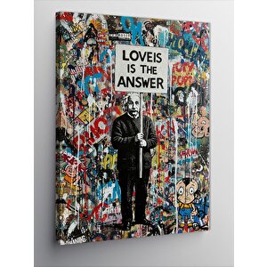 Kanvas Tablo Love Is The Answer 100x140 cm