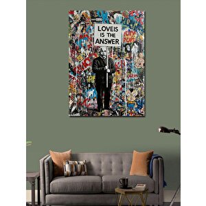 Kanvas Tablo Love Is The Answer 100x140 cm