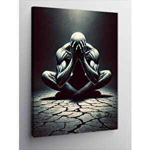 Kanvas Tablo Meditasyon Yapan Figür 100x140 cm