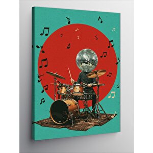 Kanvas Tablo Davul Çalan Müzisyen 70x100 cm