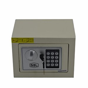 Elektronik Şifreli Ve Kilitli Çelik Kutu Kasa 23x17 Krem