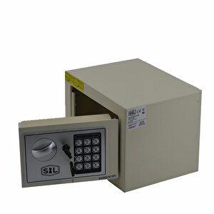 Elektronik Şifreli Ve Kilitli Çelik Kutu Kasa 23x17 Krem