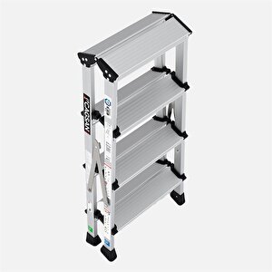 4 Basamaklı Çift Çıkışlı Mr111 Alüminyum Merdiven