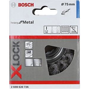 - X-lock - Heavy Serisi Metal İçin Burgulu Tel Fırça 75*0,35 Mm