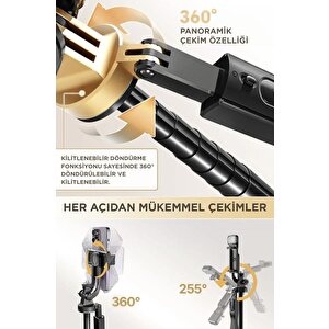 Torima L16 Çok Amaçlı Tripod Selfie Kumandalı 153 Cm Anroid İos Go Pro Uyumlu
