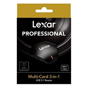 Lexar Professional 3-in-1 Kart Okuyucu Siyah