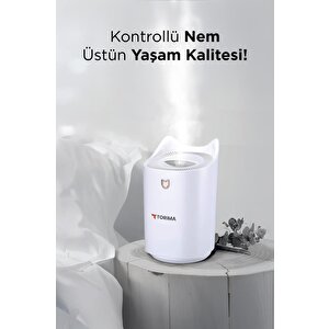 Torima H7 Beyaz 3000ml Ultrasonik Renkli Hava Nemlendirici Buhar Makinesi Ve Aroma Difüzörü