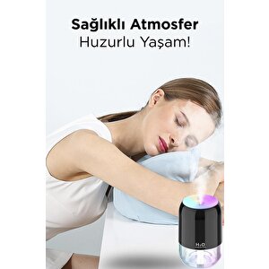 Torima H6 Pembe 200ml Ultrasonik Renkli Hava Nemlendirici Buhar Makinesi Ve Aroma Difüzörü