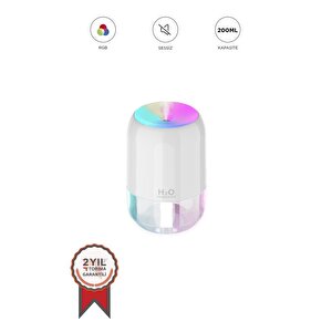 Torima H6 Beyaz 200ml Ultrasonik Renkli Hava Nemlendirici Buhar Makinesi Ve Aroma Difüzörü