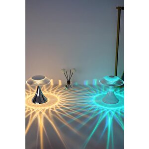 Lw-31 Beyaz Abajur Karistal Elmas Masa Lambası Romantik Akrilik Led Gece Lambası