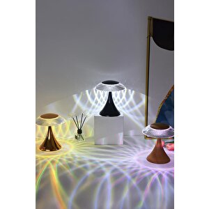 Lw-31 Wood Grain Abajur Karistal Elmas Masa Lambası Romantik Akrilik Led Gece Lambası