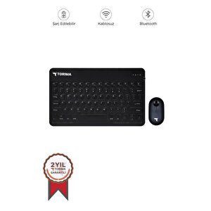 Torima Tmk-08 Siyah Kablosuz Bluetooth Klavye Mouse Seti