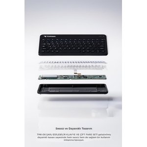 Torima Bluetooth Kablosuz Klavye Mouse Seti Tmk08 Siyah