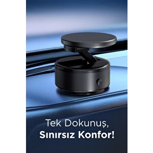 Torima X10q Siyah Manyetik Adsorpsiyon Vakumlu Kompakt Telefonu Tutucu