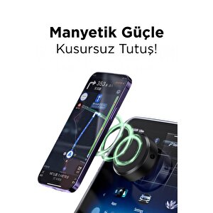 Torima X8q Siyah Çift Taraflı Manyetik Adsorpsiyon Vakumlu Kompakt Telefonu Tutucu