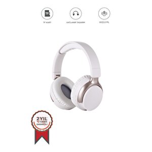 Torima Hd-30 Bej Kulak Üstü Kablosuz 5.3 Anc Bluetooth Kulaklık