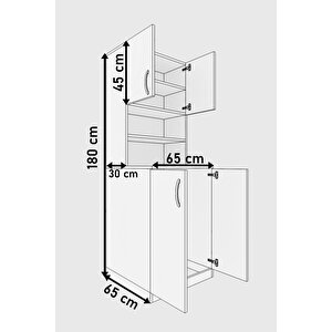 Arya Çamaşır Makine Dolabı Banyo Dolabı