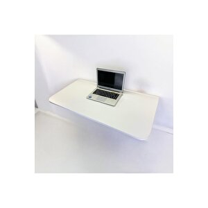 Açılır Kapanır Çalışma Masası Mutfak Masası Katlanır Duvar Masası Beyaz 60x45 cm