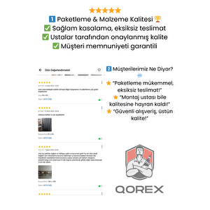 Ustaduş - Qorex Marka - 6 Mm Füme Temper Cam Duşakabin H:190 Özel Seri Krom Aksesuar