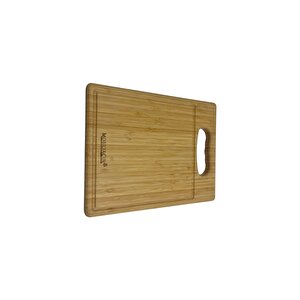 Bambu Kesme Tahtası Dikdörtgen Su Oluklu 30x24