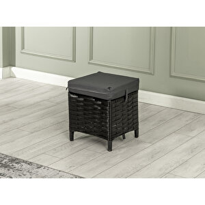 Datça Rattan Bahçe Mobilyası 3+1+1 Antrasit/masalı