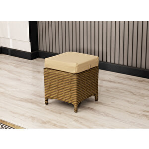 Datça Rattan Bahçe Mobilyası 3+1+1 Kahverengi/masalı