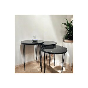 Zigon Sehpa Yuvarlak Model  Metal Tel Ayak