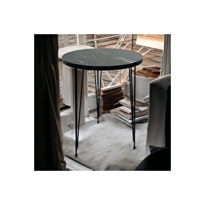 Zigon Sehpa Metal Tel Ayak (si̇yah Mermer)